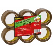 Taśma pakowa SCOTCH® (S5066F6), akrylowa, 50mm, 66m, brązowa